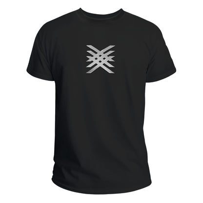 T-shirt with metallic effect X logo in Silver